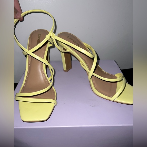 Express Yellow Summer Heels - Picture 1 of 2